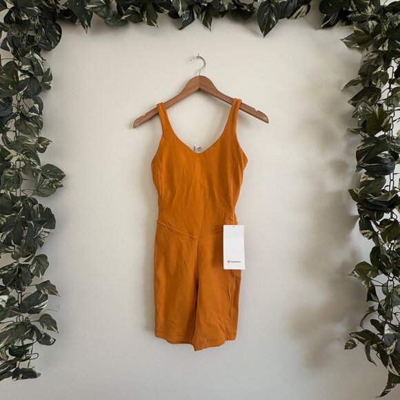 Lululemon Athletic Align Sleeveless Onesie Bodysuit 8” Autumn NWT Size 4 - Picture 1 of 7